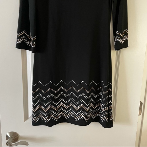 WHBM Black Jersey Knit Shift Dress XS - Picture 3 of 7